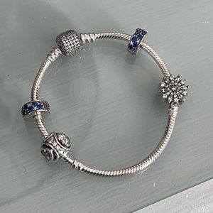 Pandora bracelet with charms